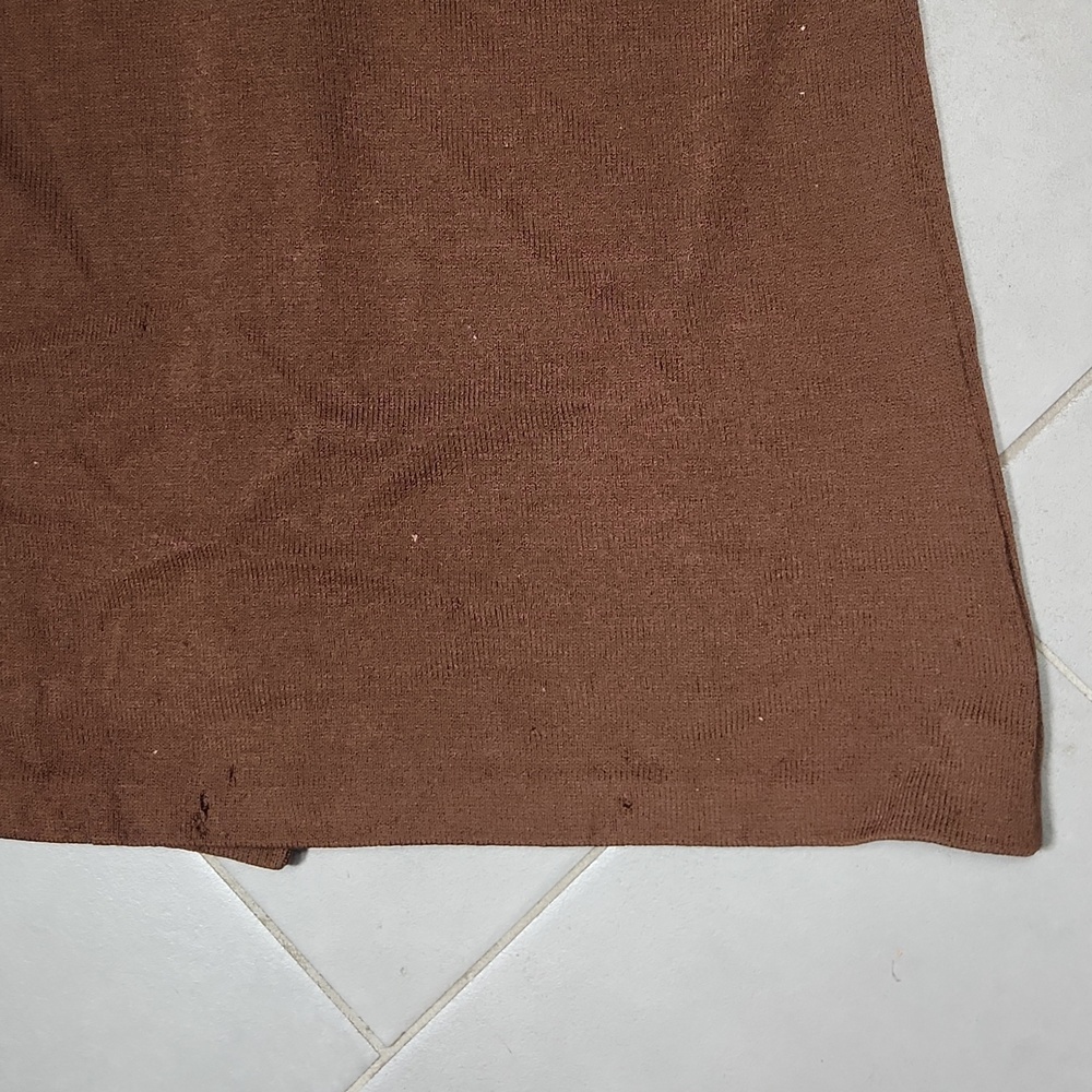 St. John Vintage Chocolate Brown Button-Front Midi Dress - Picture 10 of 10